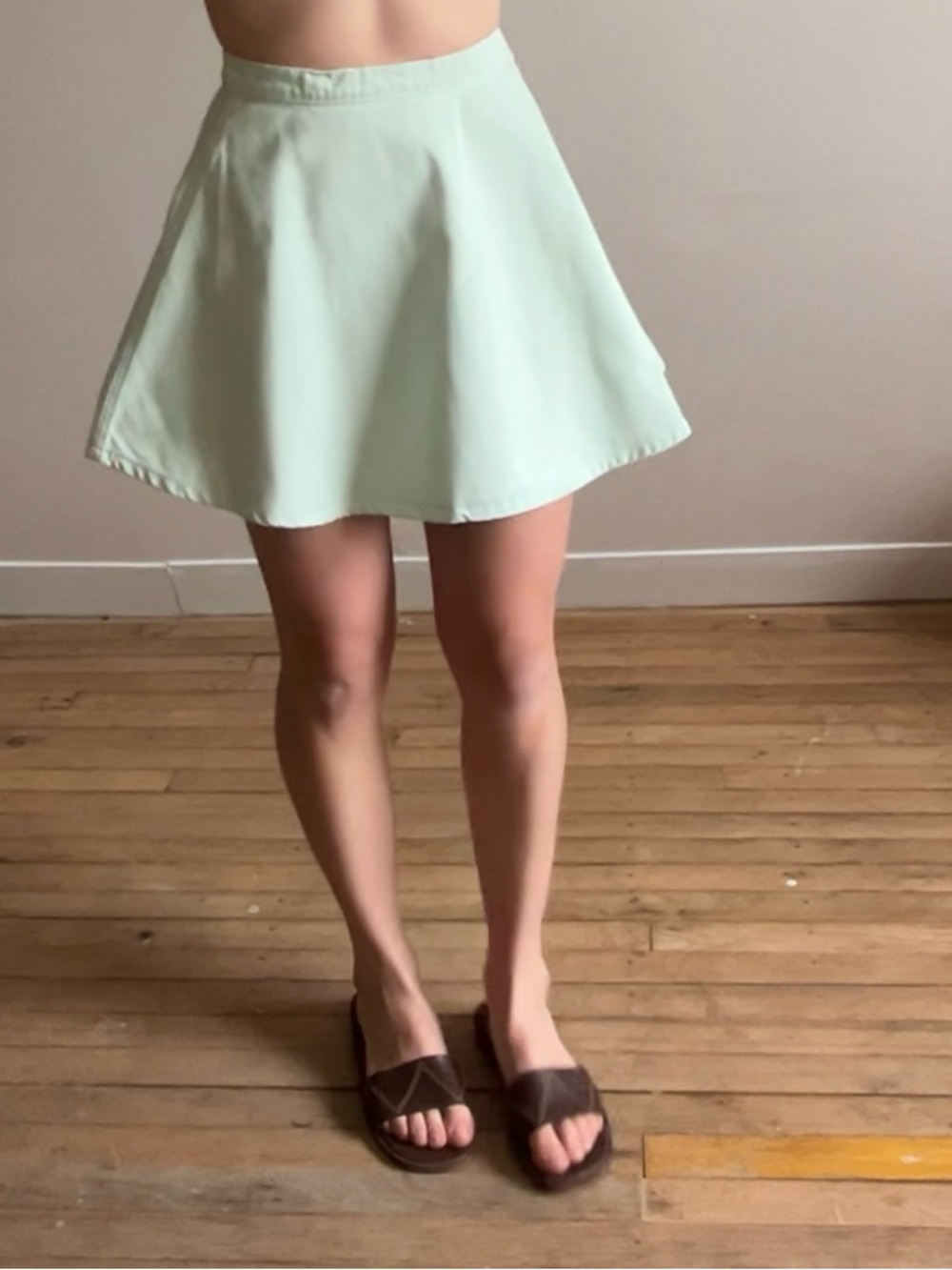 American Apparel Mint Green Mini Skirt